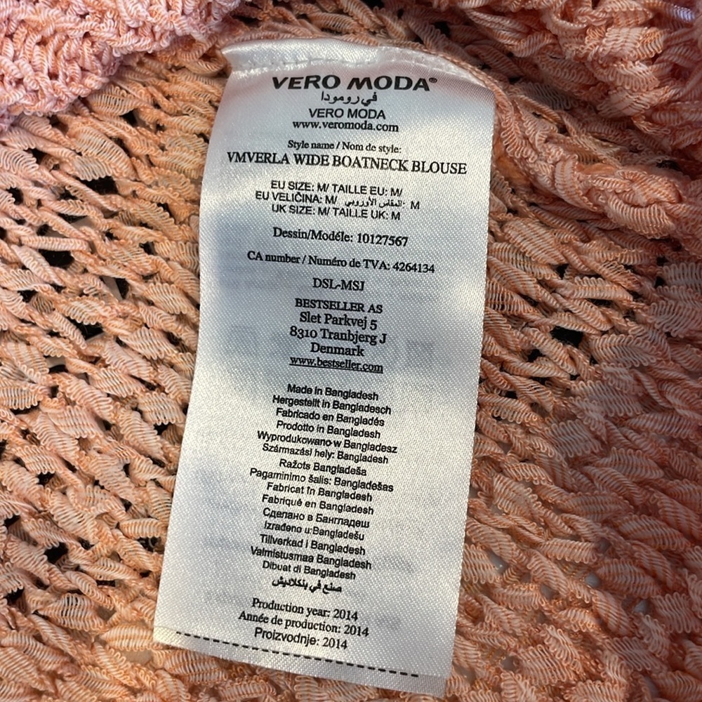 Vero Moda Peach Sweater SZ M - Picture 5 of 5
